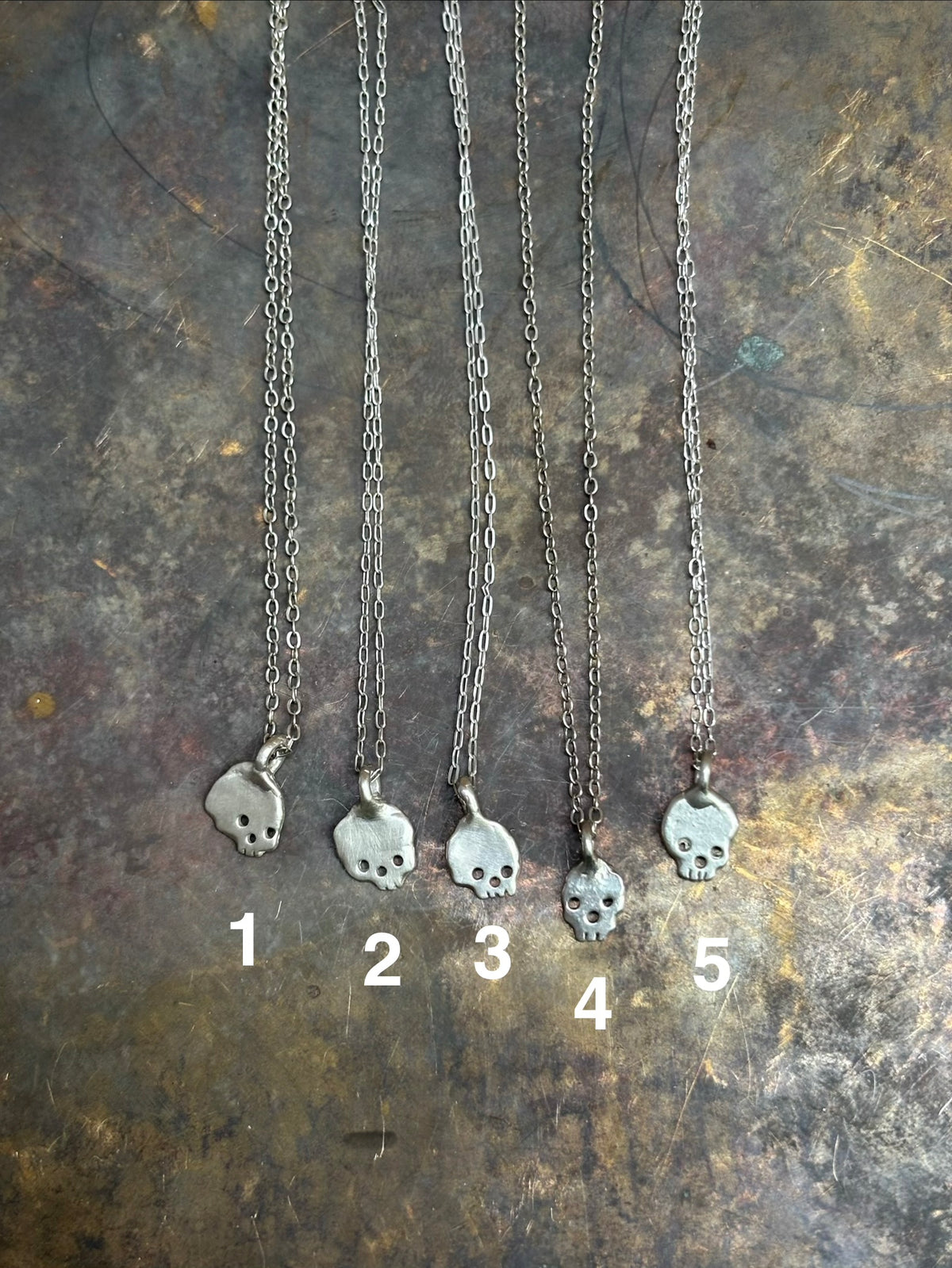 Silver Tiny Skull Pendant