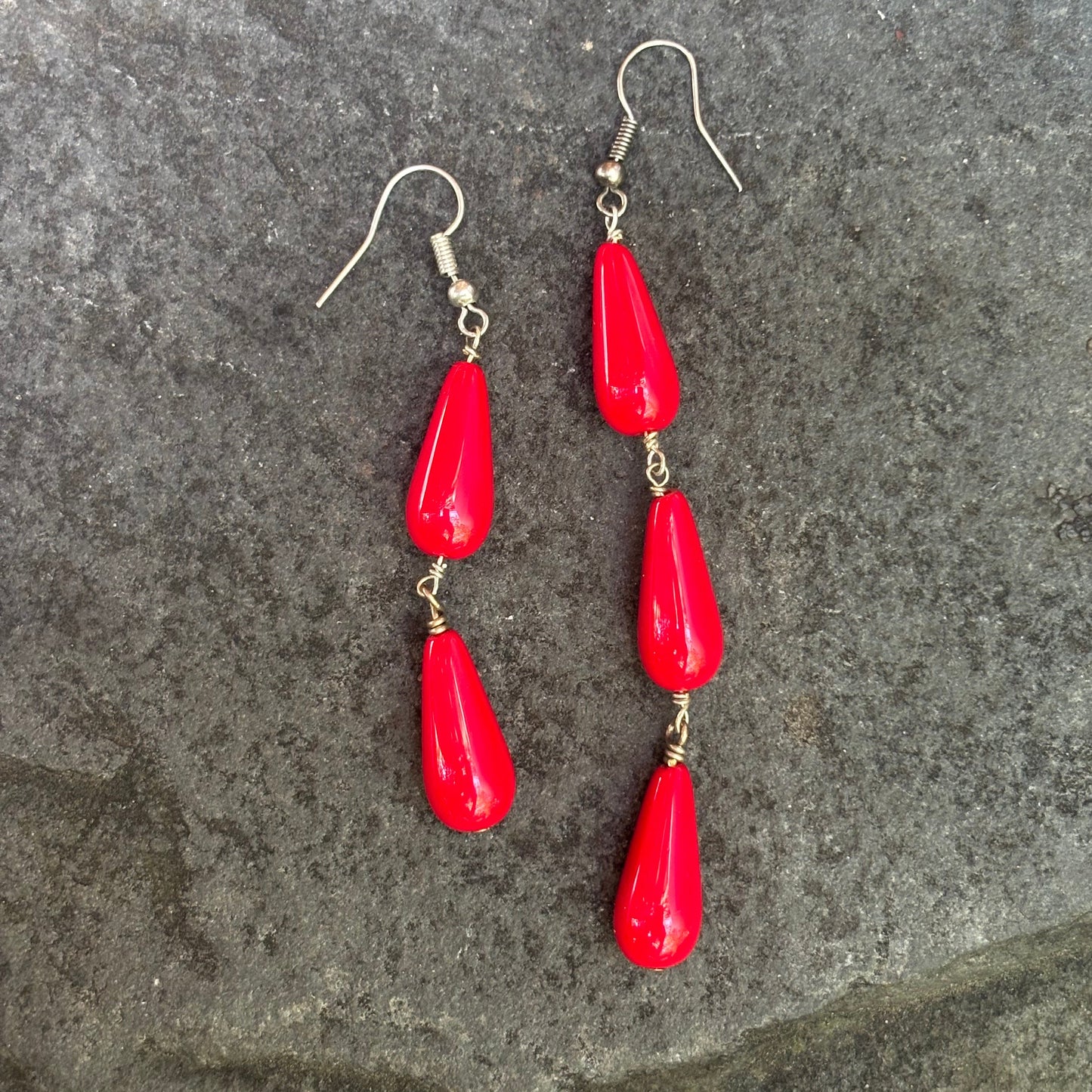 Scarlet Cascade Earrings