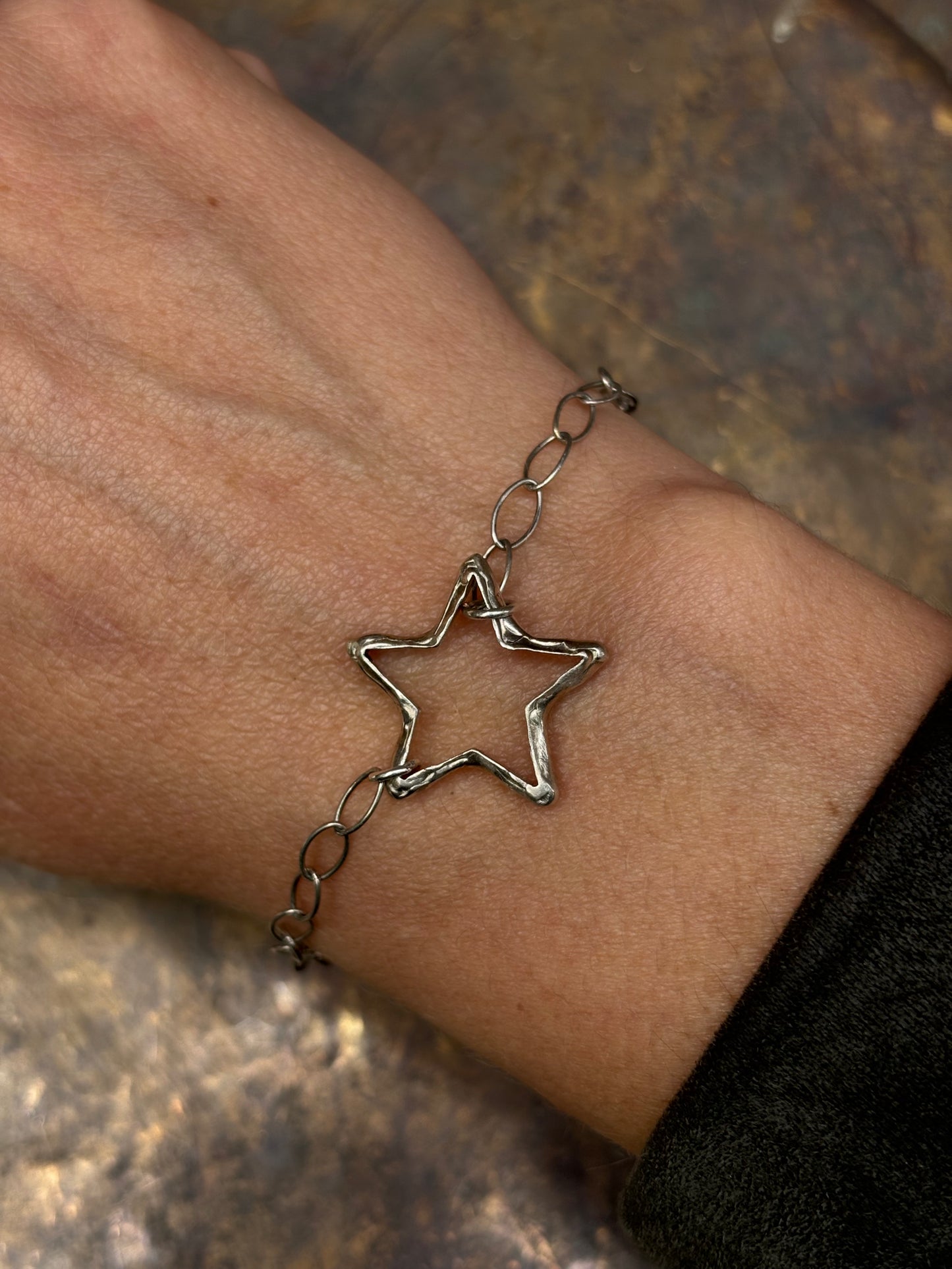 Hollow Star Bracelet - Silver