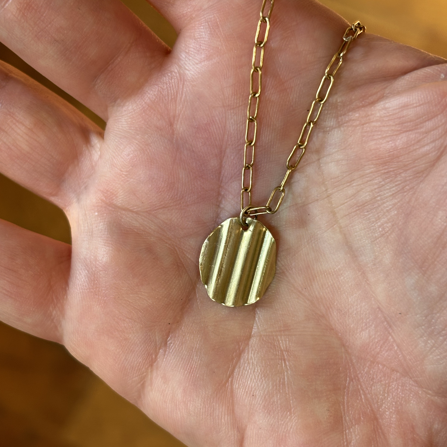Wavy Chip Pendant