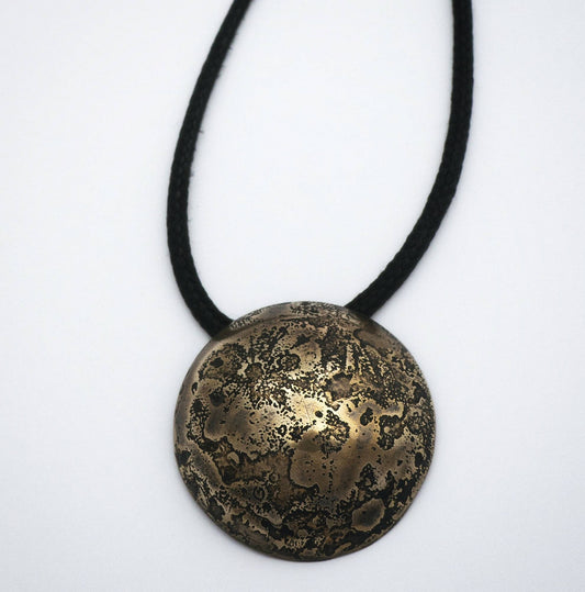 Full Moon Brass Necklace