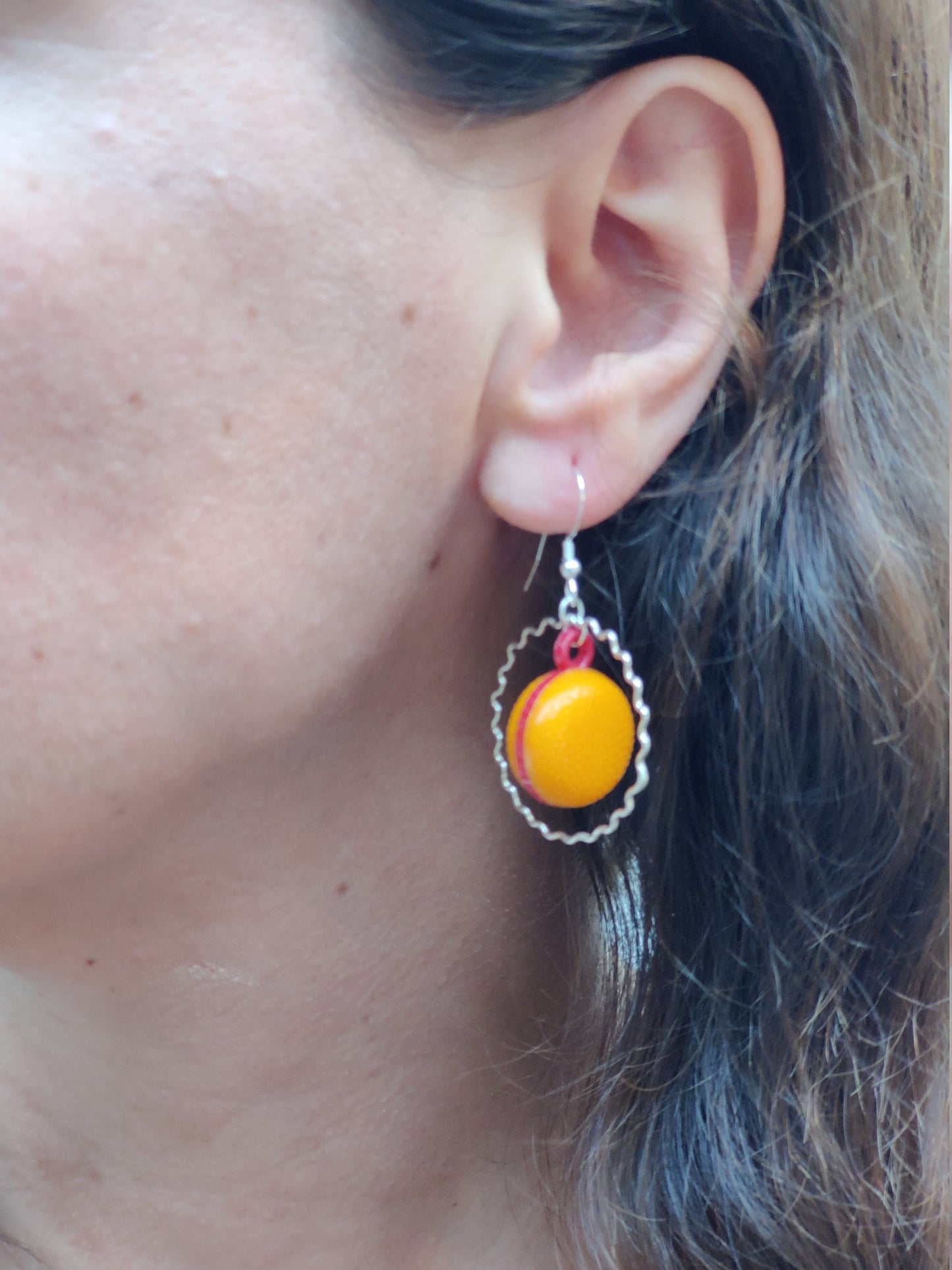 Burger Earrings - Vintage Toys and Sterling Silver