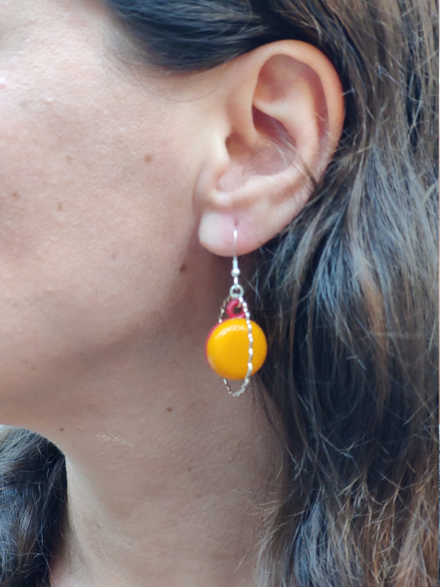 Burger Earrings - Vintage Toys and Sterling Silver