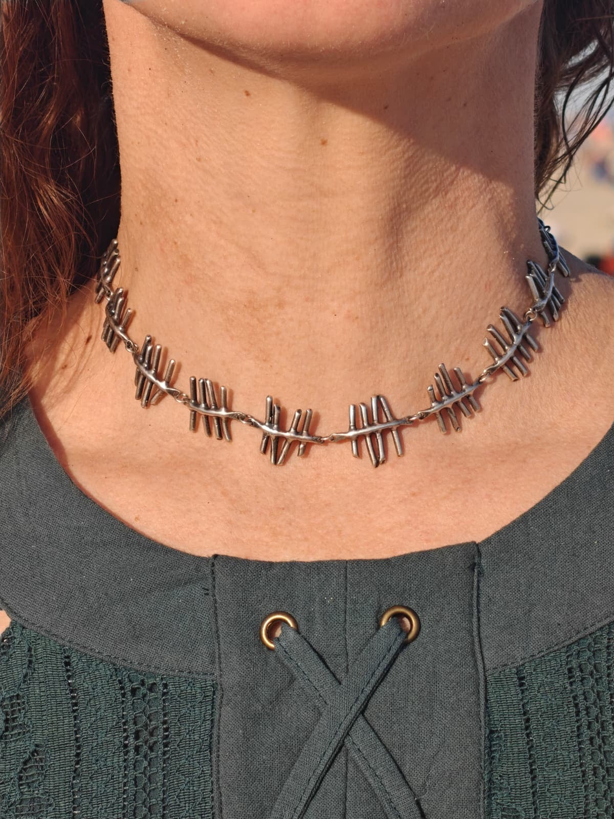 Tally Marks Choker Necklace