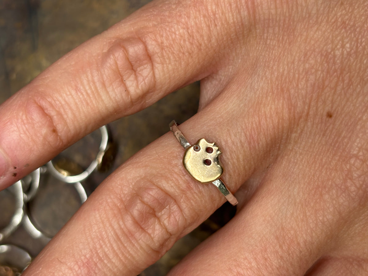 Tiny Skull Rings - Silver