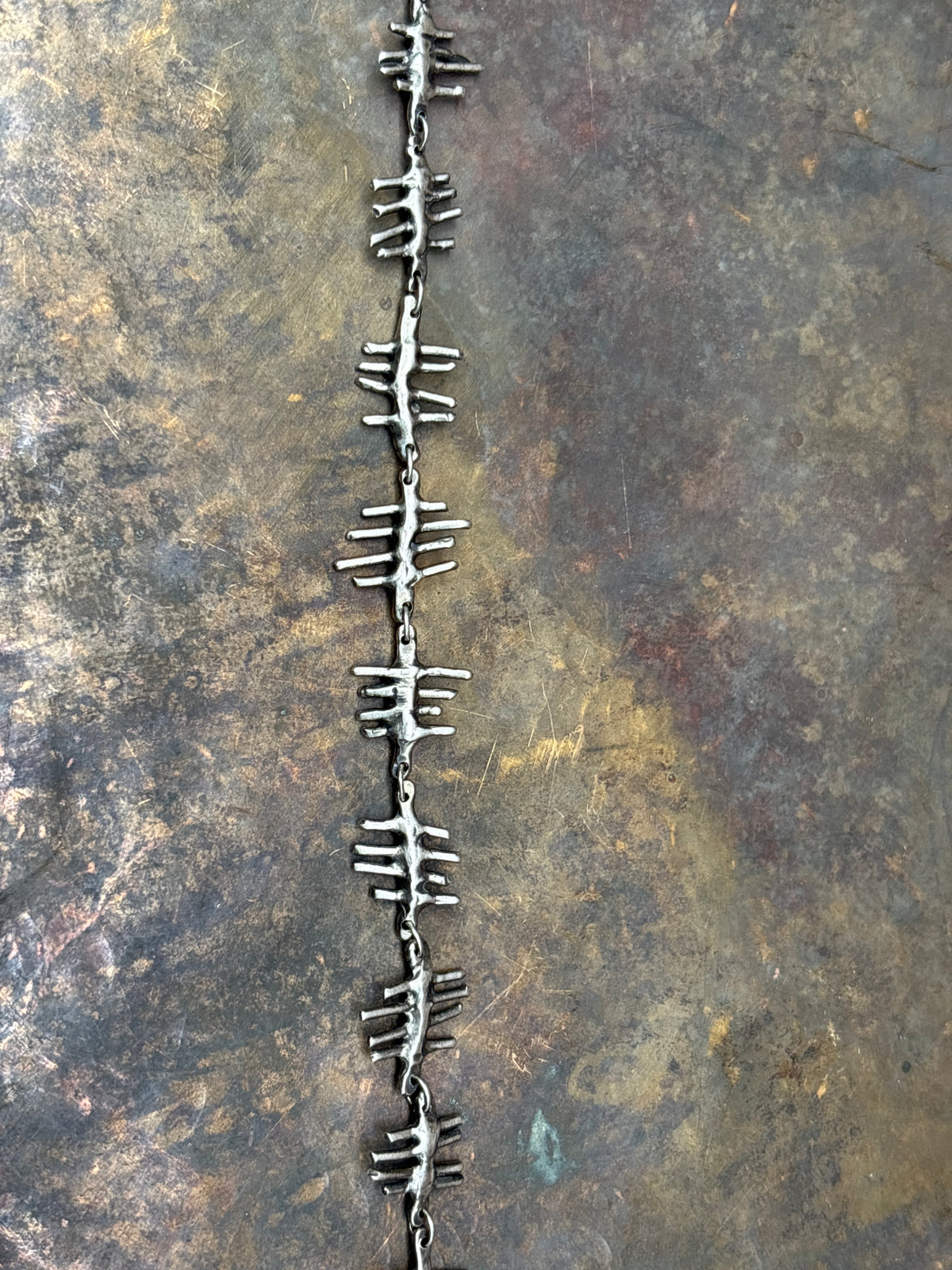 Tally Marks Bracelet - Sterling Silver, Handmade
