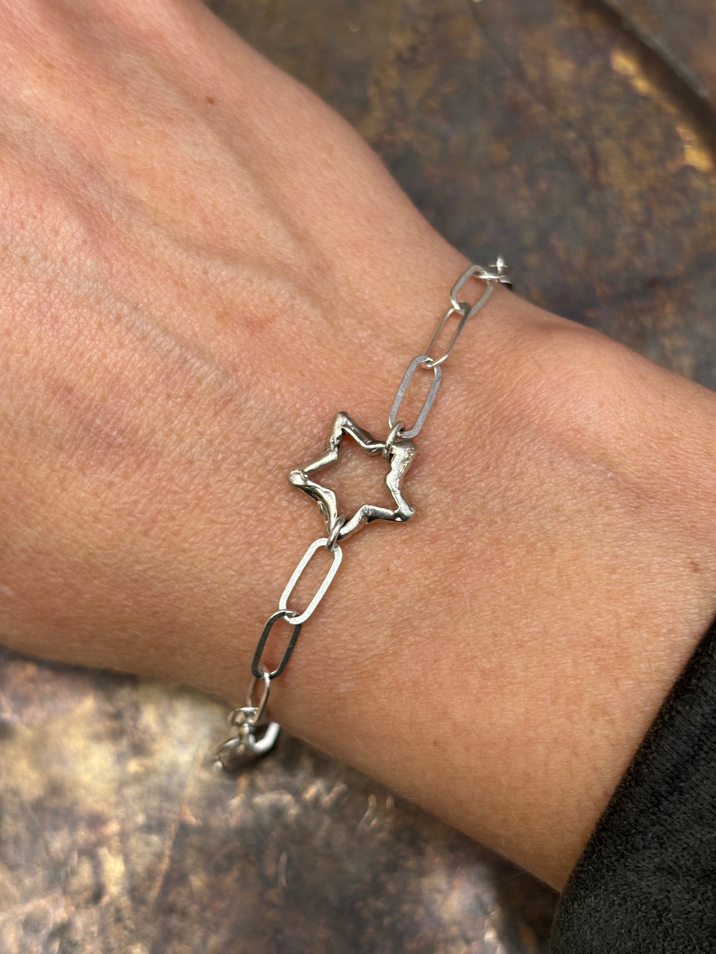 Hollow Star Bracelet - Silver