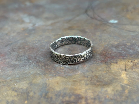 Textured Silver Ring
