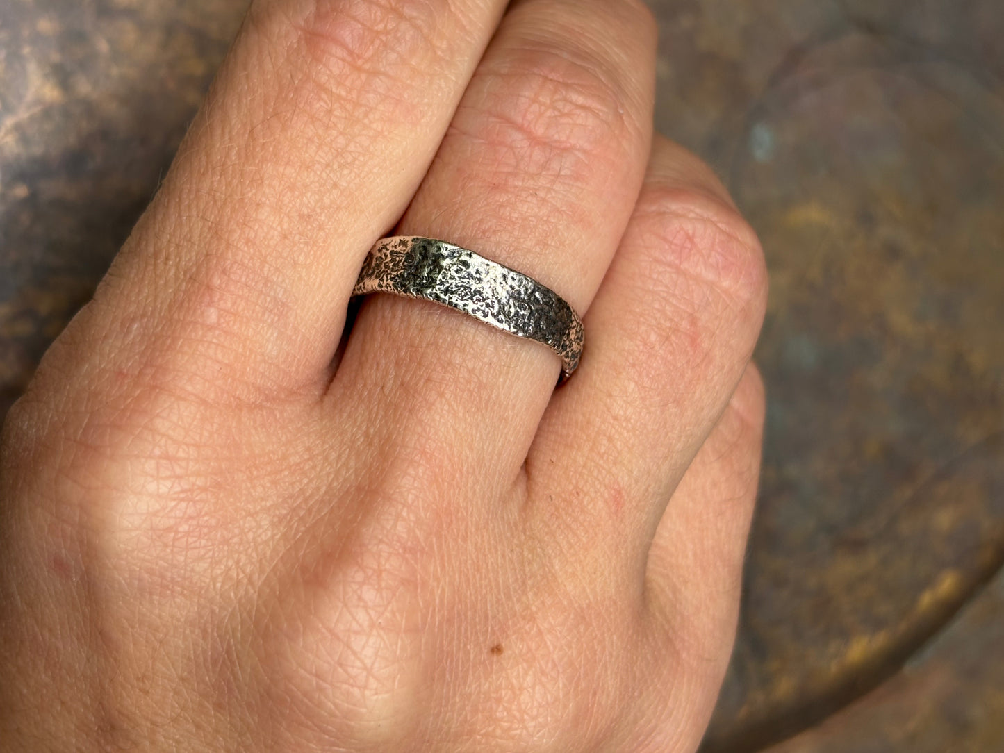 Textured Silver Ring