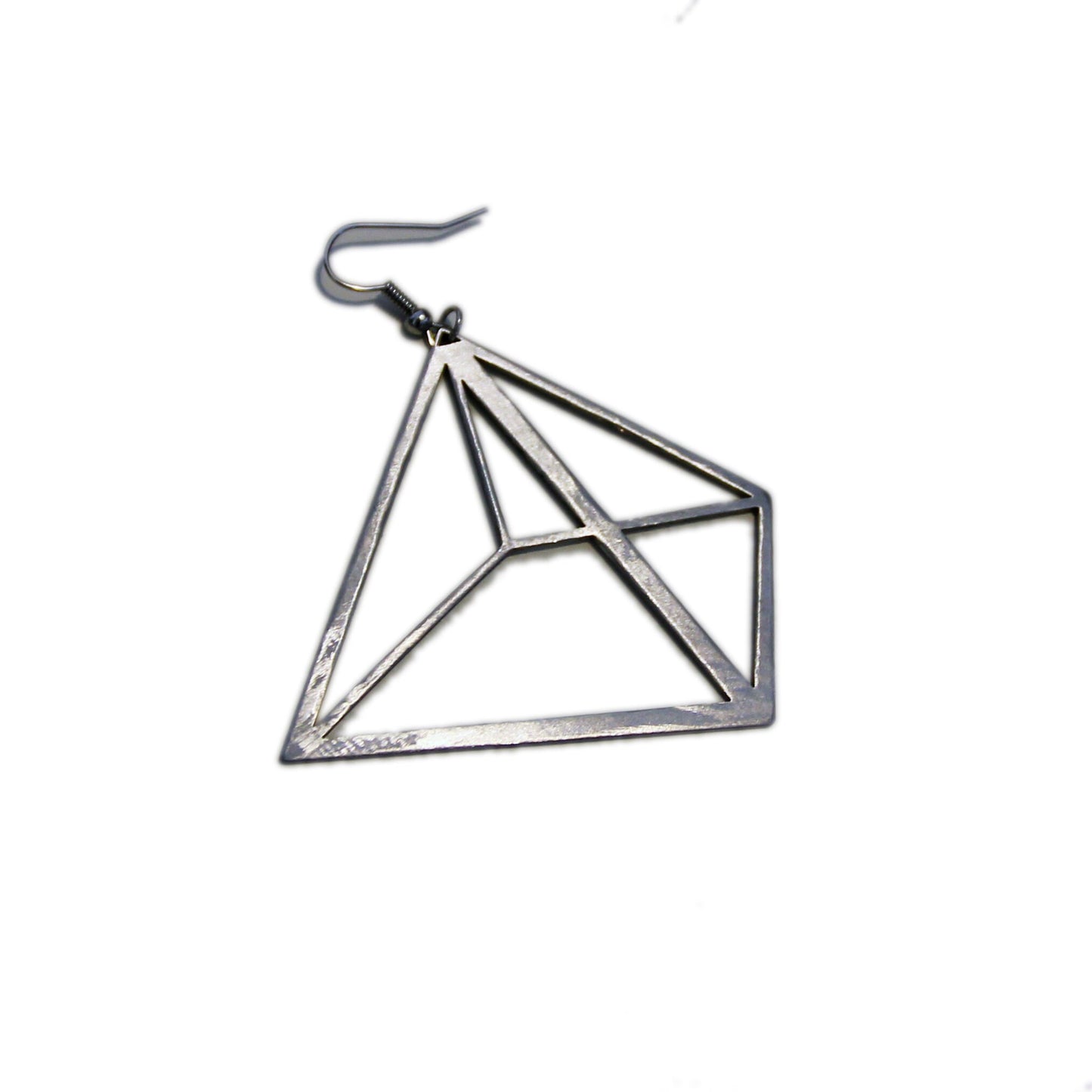 Stainless Steel Pyramid Earrings