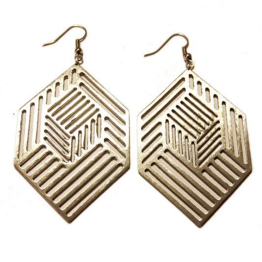 Stainlesss Steel Cube Earrings
