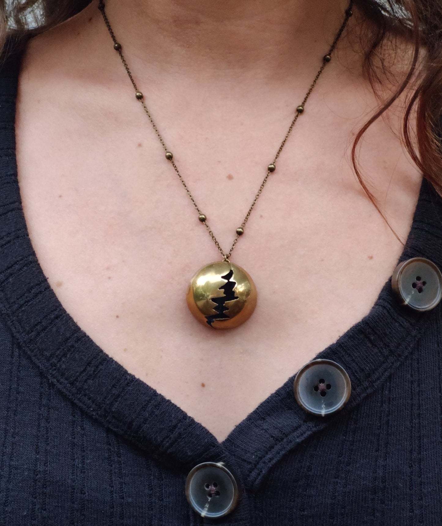 Birth Necklace - Brass necklace